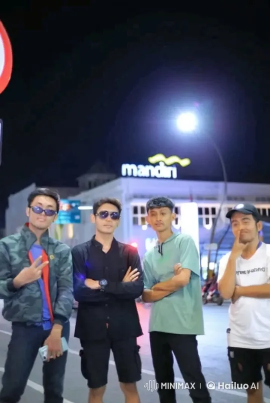 Urban Street Kung Fu Display by Four Men – AI Generated Video | Hailuo AI