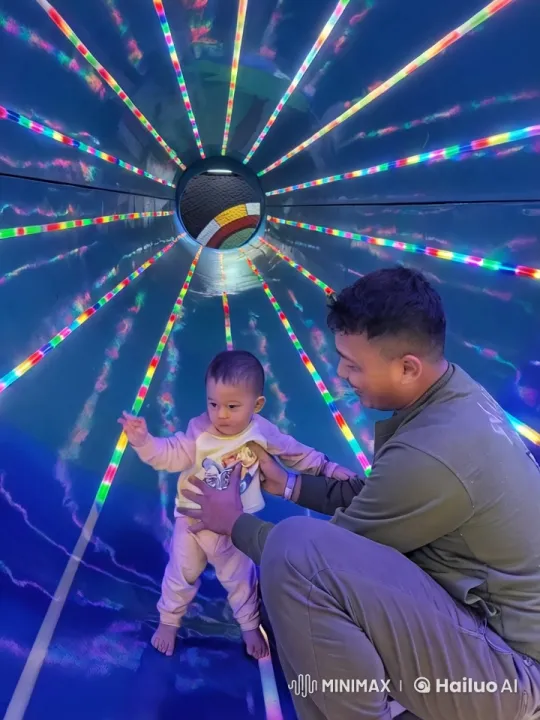 Child Explores Enchanted Tunnel with Adult Support – AI Generated Video | Hailuo AI