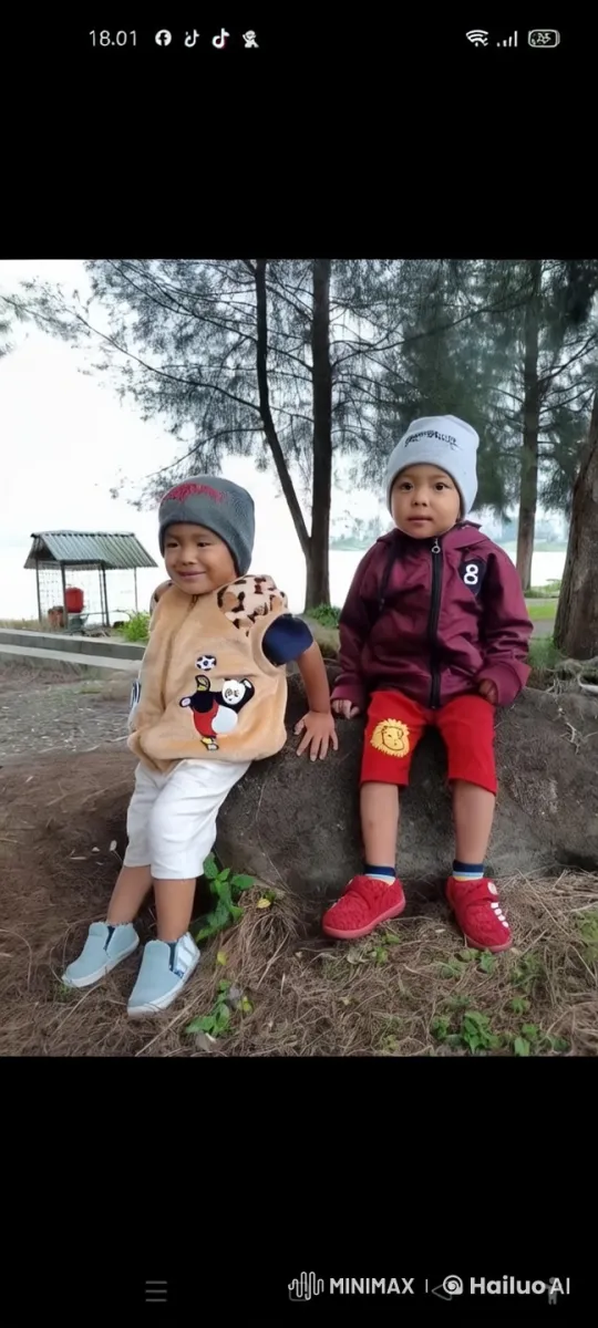 Children Enjoy Autumn Outdoors in Cozy Attire – AI Generated Video | Hailuo AI