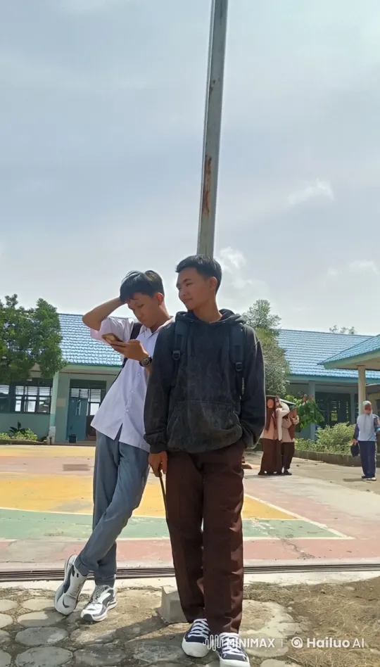Outdoor Kung Fu Display by Young Men at Schoolyard – AI Generated Video | Hailuo AI
