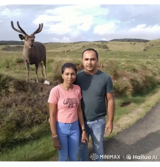 Couple Fights Playfully as Deer Watches Calmly – AI Generated Video | Hailuo AI