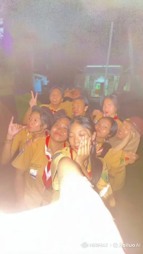 Scouts Perform Energetic Kung Fu in Outdoor Night Setting – AI Generated Video | Hailuo AI