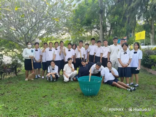 Students Practicing Kungfu in Outdoor Setting – AI Generated Video | Hailuo AI