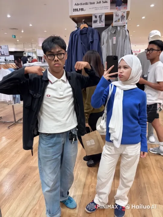 Boy and Girl Perform Impromptu Kungfu in Clothing Store – AI Generated Video | Hailuo AI