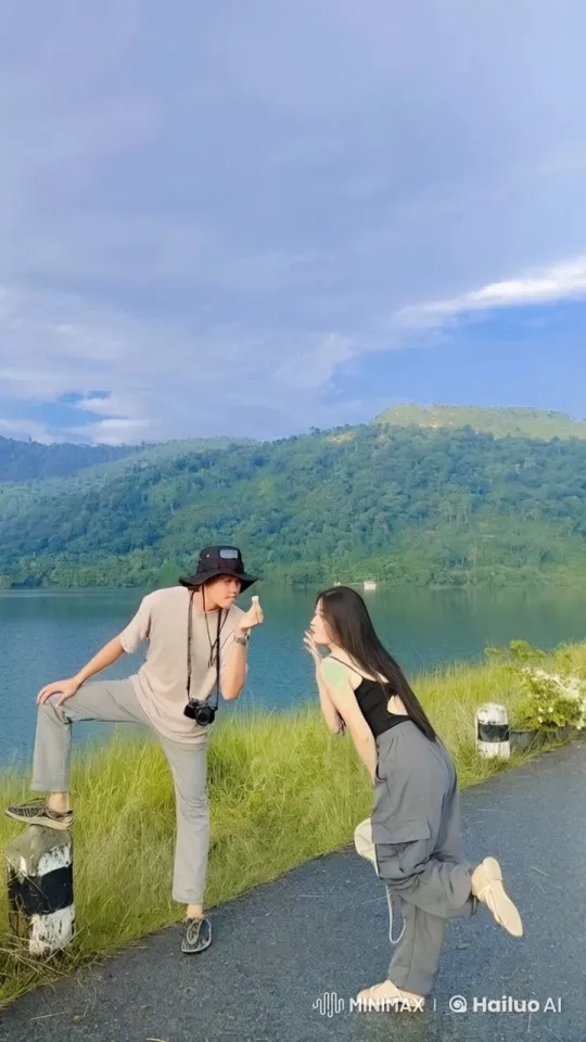 Martial Arts Sparring in Scenic Nature Setting – AI Generated Video | Hailuo AI