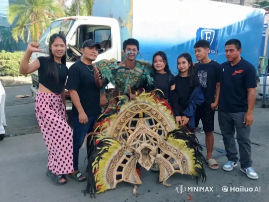 Vibrant Street Cultural Event Showcases Feathered Costumes and Kung Fu Dance – AI Generated Video | Hailuo AI