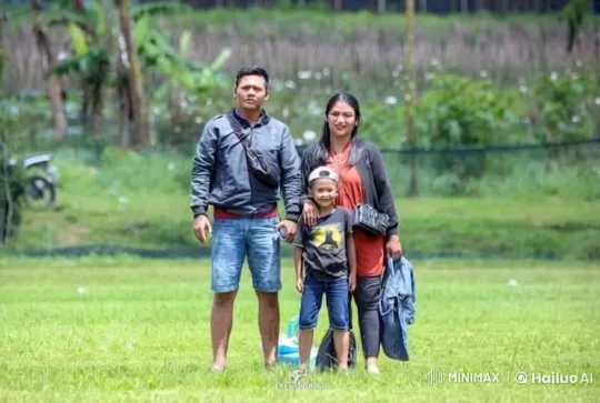 Family Demonstrates Synchronized Kungfu in Lush Field – AI Generated Video | Hailuo AI