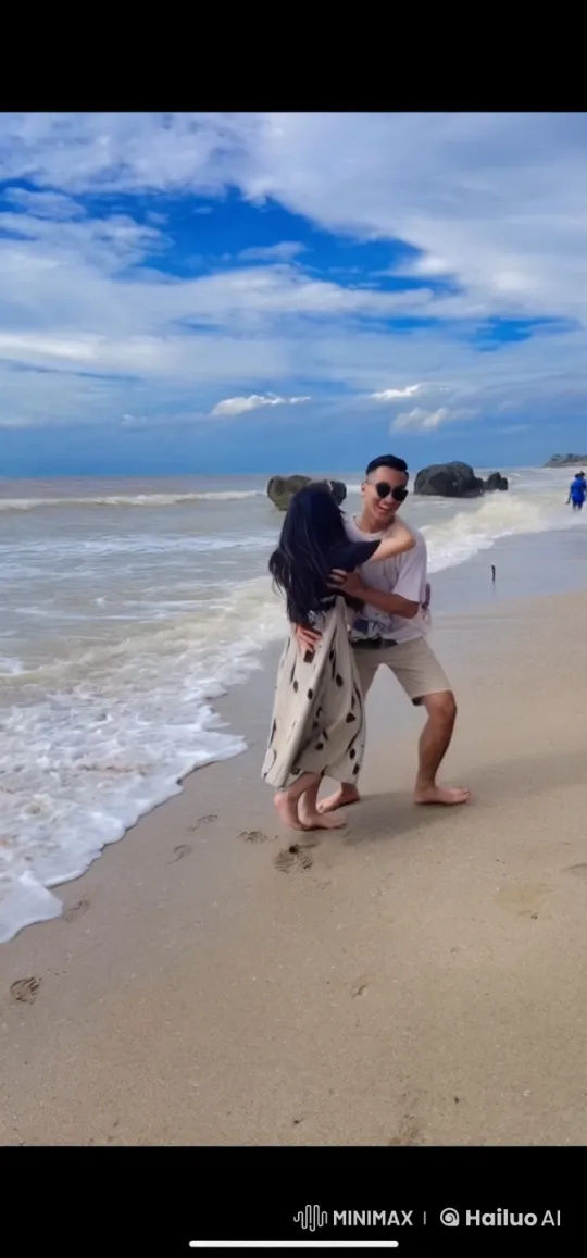 Couple Practicing Kung Fu on a Beach – AI Generated Video | Hailuo AI