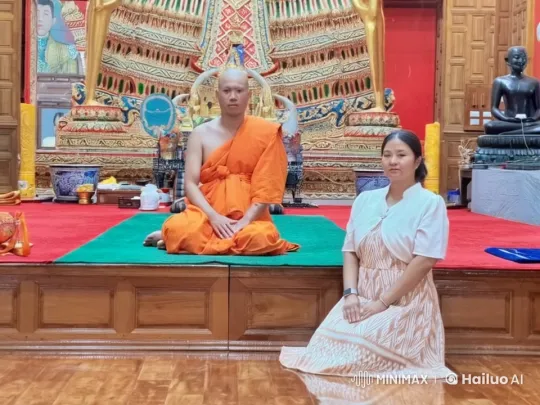 Monk Combines Martial Arts with Serenity in Buddhist Temple – AI Generated Video | Hailuo AI