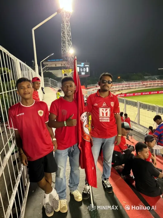 Young Fans Celebrate Team Spirit at Night Stadium – AI Generated Video | Hailuo AI