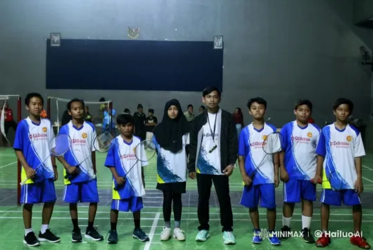 Young Athletes Showcases Martial Arts Skills on Badminton Court – AI Generated Video | Hailuo AI