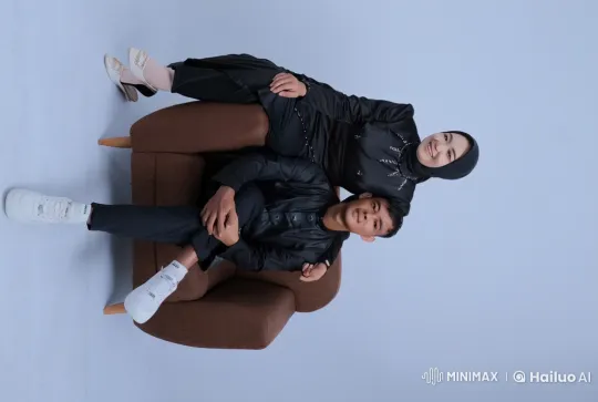Couple Performs Impressive Kung Fu in Spacious Blue Room – AI Generated Video | Hailuo AI