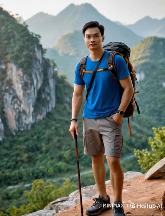 Kung Fu Practitioner Showcases Skills in Mountain Landscape – AI Generated Video | Hailuo AI
