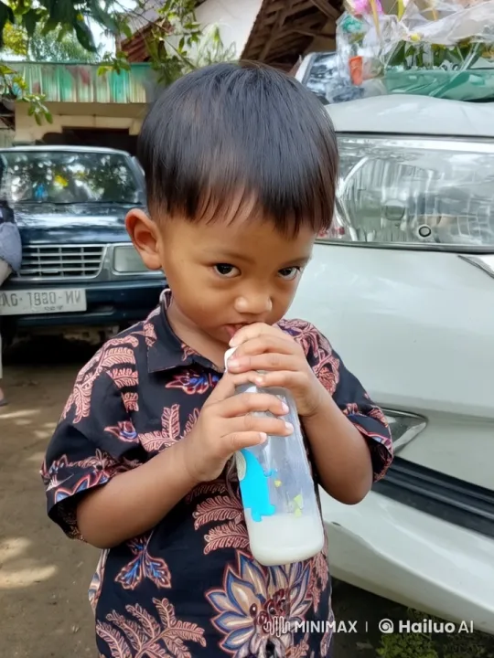Energetic Child Showcases Kungfu Skills with Milk – AI Generated Video | Hailuo AI