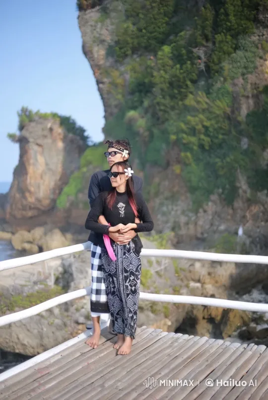 Martial Artists Showcase Skills on Coastal Cliff Platform – AI Generated Video | Hailuo AI