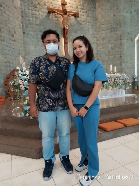 Young Couple Showcases Martial Arts in Front of Church Altar – AI Generated Video | Hailuo AI