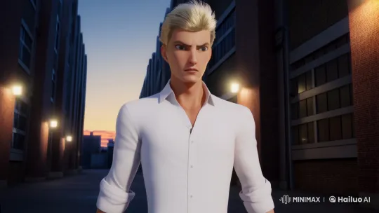 Man Fights Off Assailants in Urban Alley at Dusk – AI Generated Video | Hailuo AI