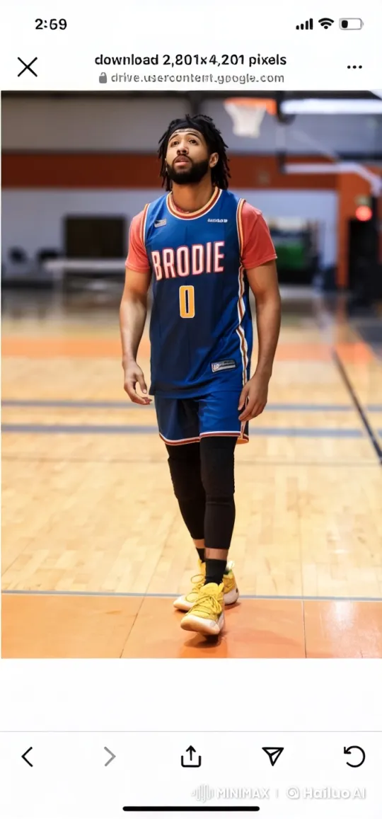 Young Man Struts Confidently Across the Basketball Court – AI Generated Video | Hailuo AI