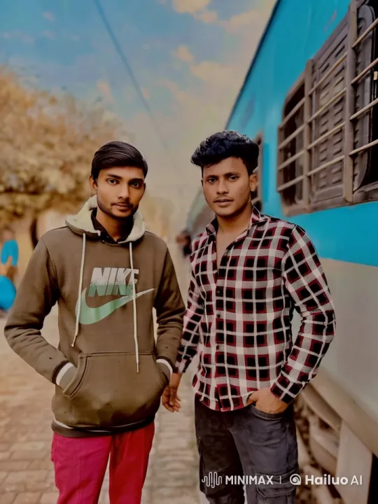 Young Men Embrace in Autumn Setting – AI Generated Video | Hailuo AI