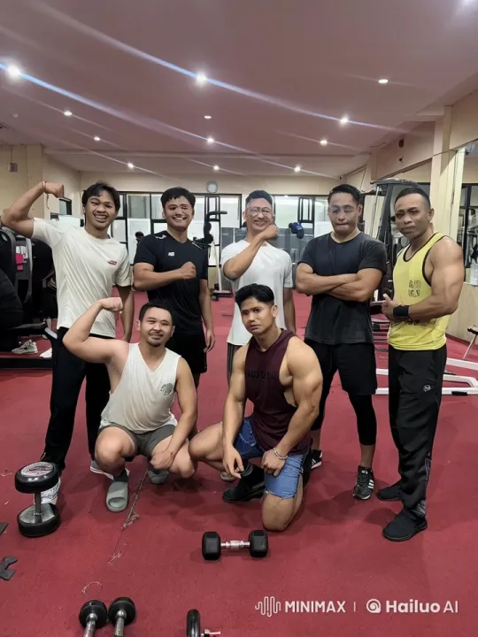 Title: "Gym-Based Kung Fu Practice by Seven Men" – AI Generated Video | Hailuo AI