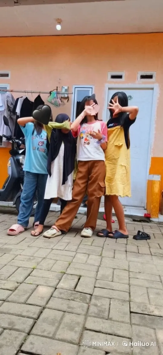 Young Girls Practicing Martial Arts in Front of Building – AI Generated Video | Hailuo AI