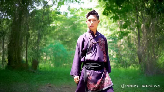 Young Kung Fu Practitioner in Serene Forest Setting – AI Generated Video | Hailuo AI