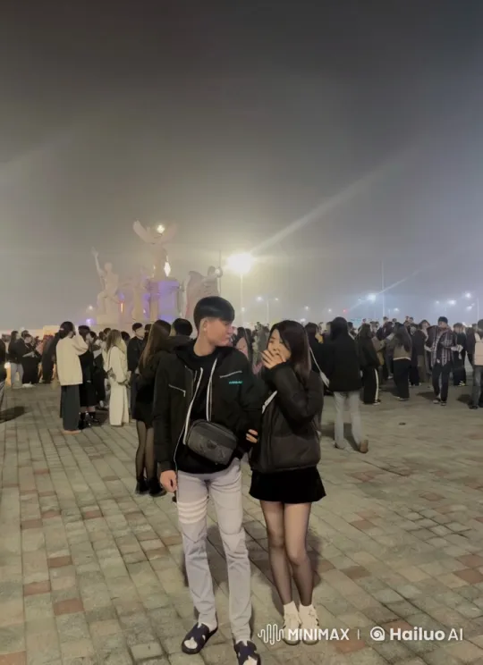 Nighttime Kung Fu Demonstration by Couple – AI Generated Video | Hailuo AI