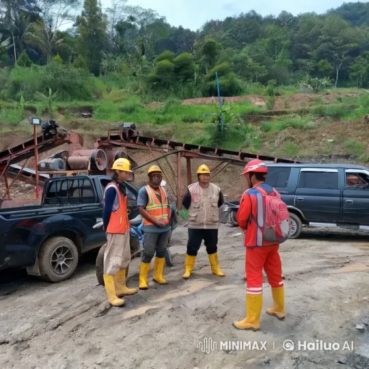 Construction Workers Engage in Kung Fu Battle on Muddy Site – AI Generated Video | Hailuo AI