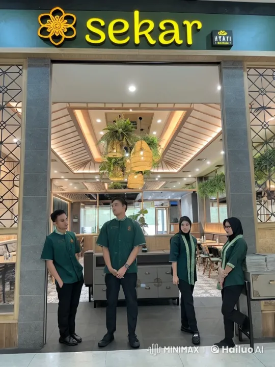 Kungfu Staff Showcases at Elegant Restaurant 'Sekar' – AI Generated Video | Hailuo AI