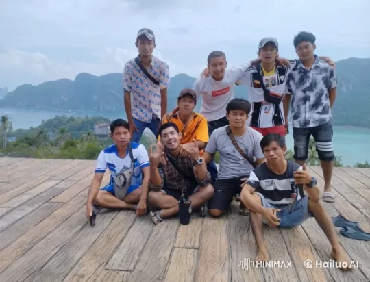Friends Practicing Kungfu on a Seaside Deck – AI Generated Video | Hailuo AI