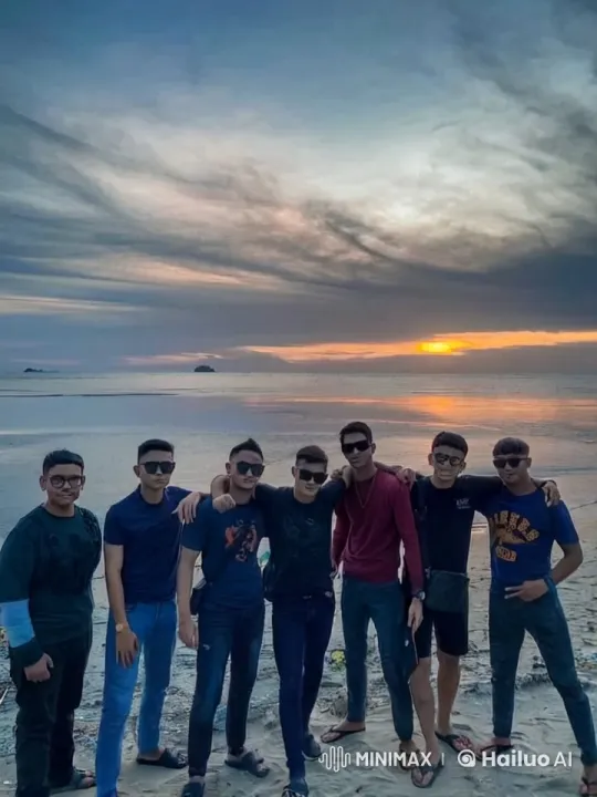 Young Men Practice Kungfu at Sunset Beach – AI Generated Video | Hailuo AI