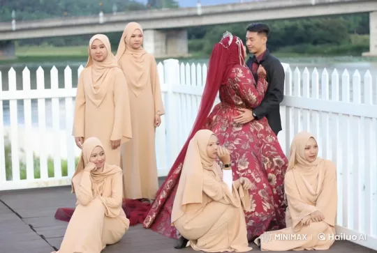 Traditional Wedding Setting Transforms into Martial Arts Battle – AI Generated Video | Hailuo AI