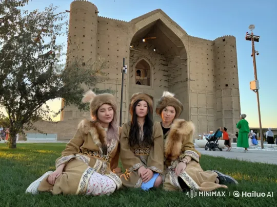 Traditional Kung Fu Display in Front of Ancient Monument – AI Generated Video | Hailuo AI