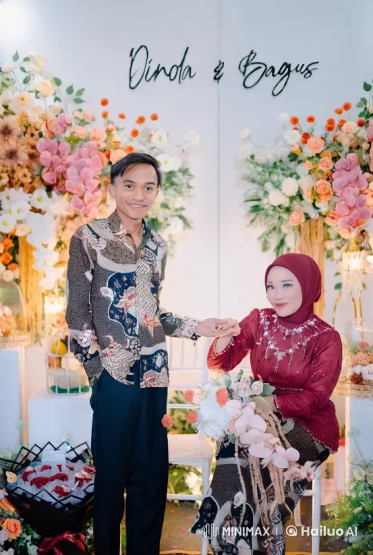 Traditional Asian Couple Perform Kung Fu in Floral Setting – AI Generated Video | Hailuo AI