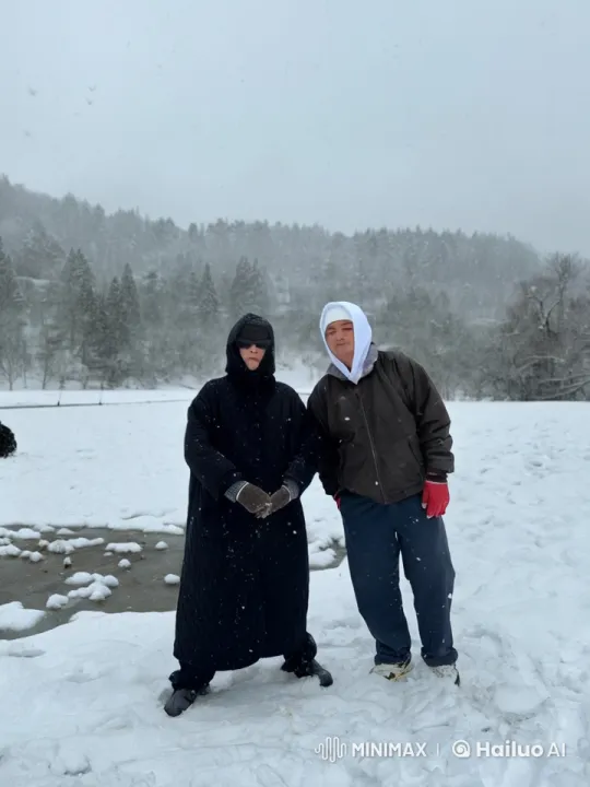 Action Scene in Snowy Pine Forest – AI Generated Video | Hailuo AI