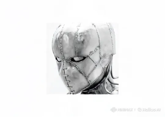 Artisanal Craftsmanship of a Reflective Metallic Helmet – AI Generated Video | Hailuo AI