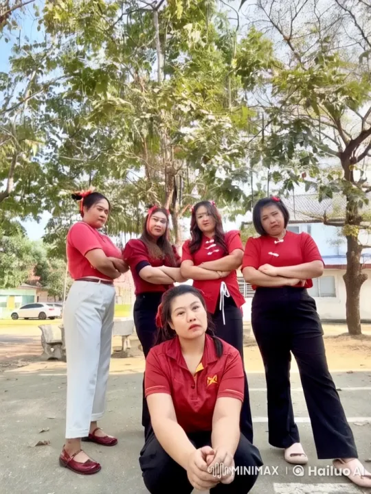 Women Practicing Kungfu in Park Setting – AI Generated Video | Hailuo AI