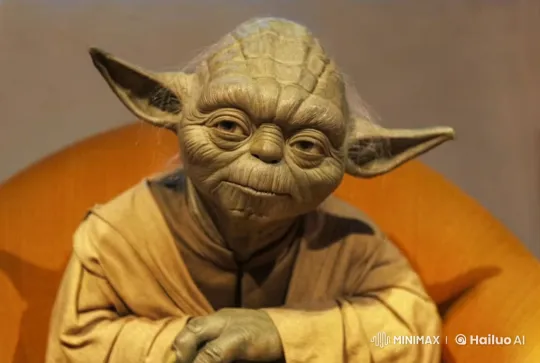 Yoda and Interviewer in Television Studio Setting – AI Generated Video | Hailuo AI
