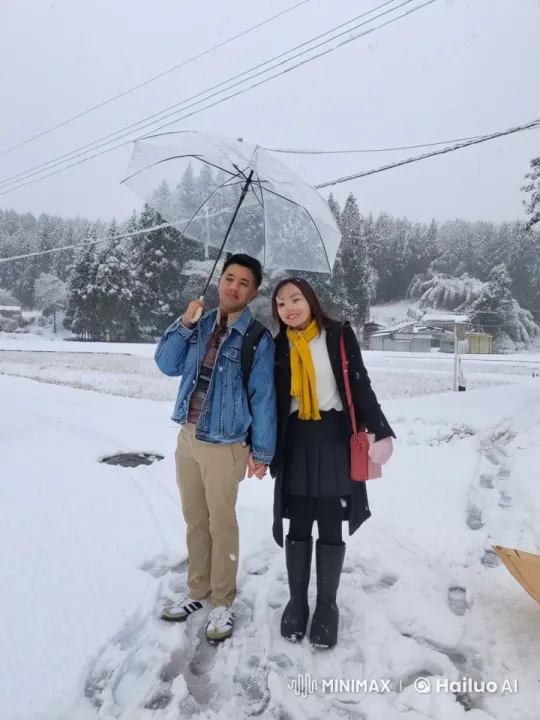 Couple Combines Kungfu with Winter Serenity – AI Generated Video | Hailuo AI
