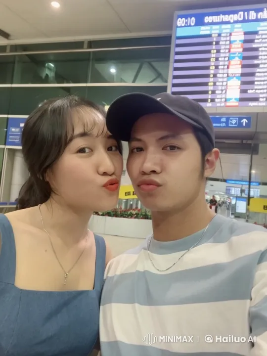 Couple Captures Airport Departure Moment – AI Generated Video | Hailuo AI