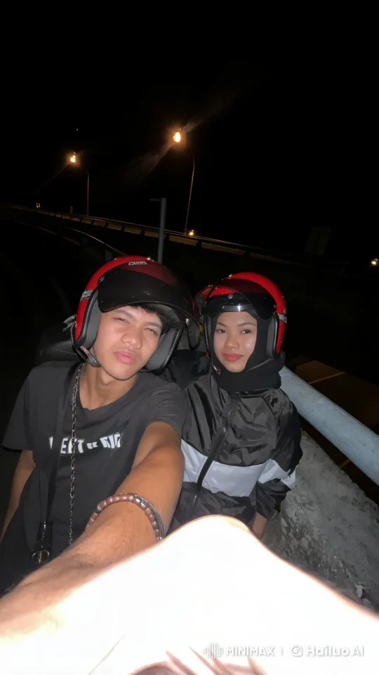 Night Out: Two Friends on a Dimly Lit Bridge – AI Generated Video | Hailuo AI
