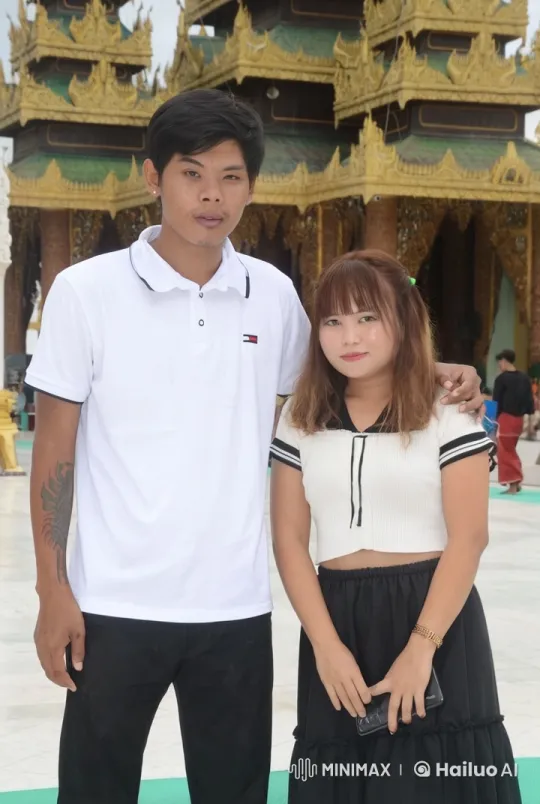 Young Couple Kisses in Front of Golden Temple – AI Generated Video | Hailuo AI