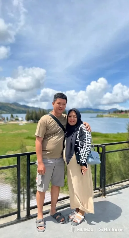 Couple on Balcony Overlooking Scenic Landscape – AI Generated Video | Hailuo AI
