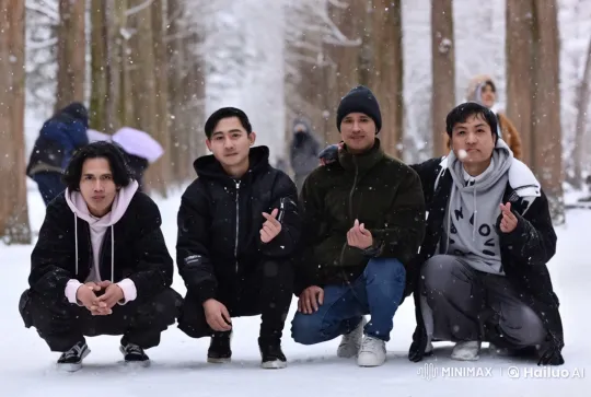 Kungfu Masters Perform in Serene Snowy Forest – AI Generated Video | Hailuo AI
