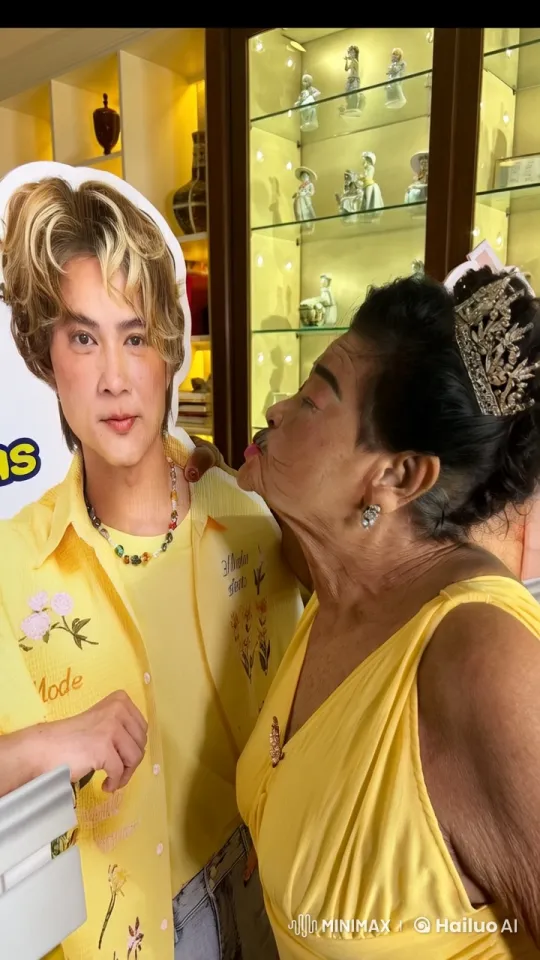 Elderly Woman Performs Martial Arts on Cardboard Cutout – AI Generated Video | Hailuo AI