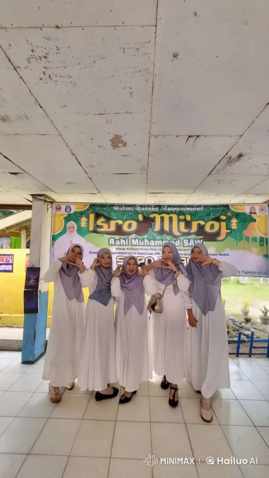 White Dressed Performers Showcasing Synchronized Kung Fu Under 'Isro' Mi’roj' Banner – AI Generated Video | Hailuo AI
