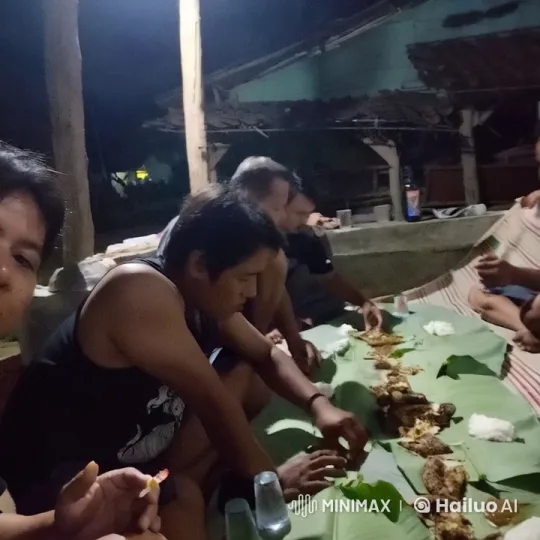 Traditional Kungfu Display in Communal Night Gathering – AI Generated Video | Hailuo AI
