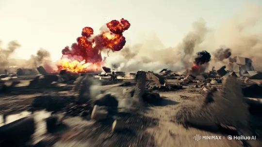 Chaotic Battlefield: Hyper-Speed POV of a Soldier's Sprint – AI Generated Video | Hailuo AI