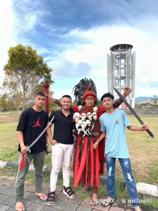 Ceremonial Figures Perform Intense Kung Fu Display – AI Generated Video | Hailuo AI
