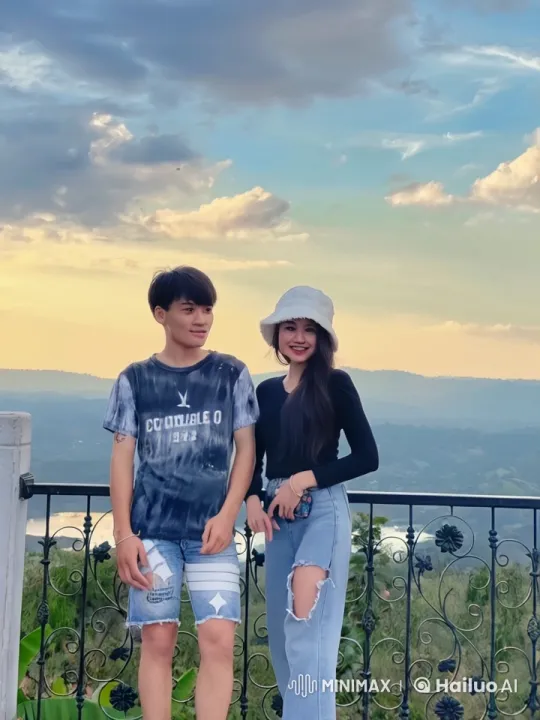 Martial Arts Duo Battles on Scenic Balcony – AI Generated Video | Hailuo AI